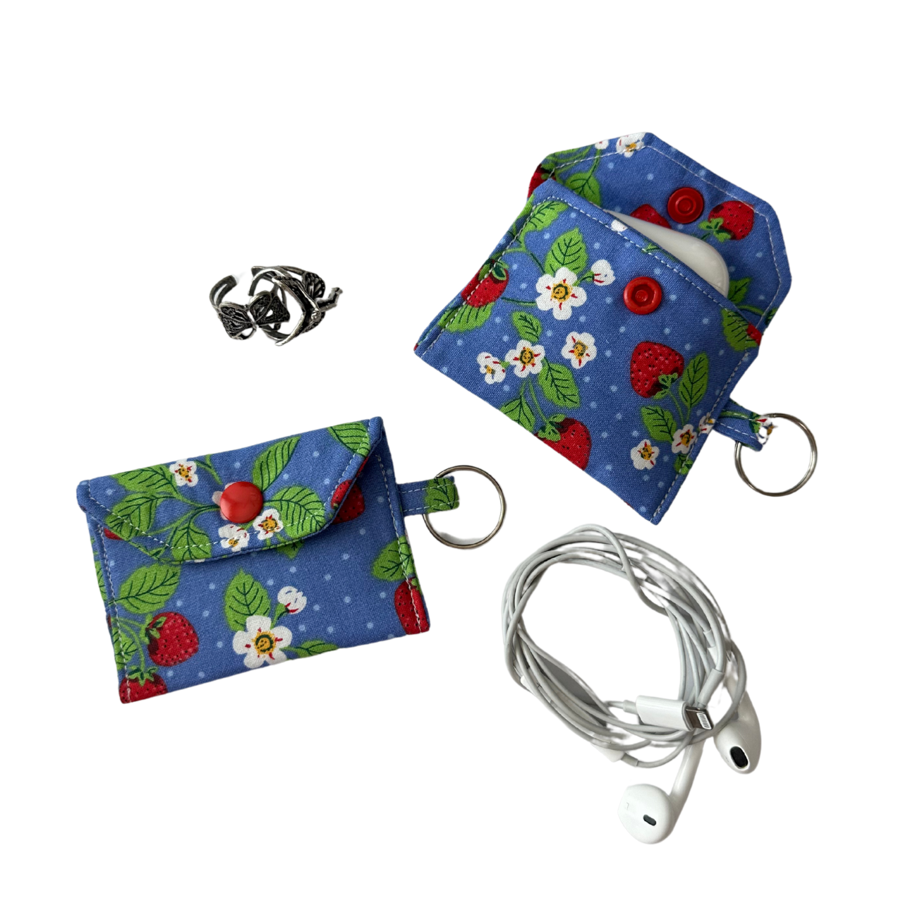 Mini Pouch Keychain (Strawberry)