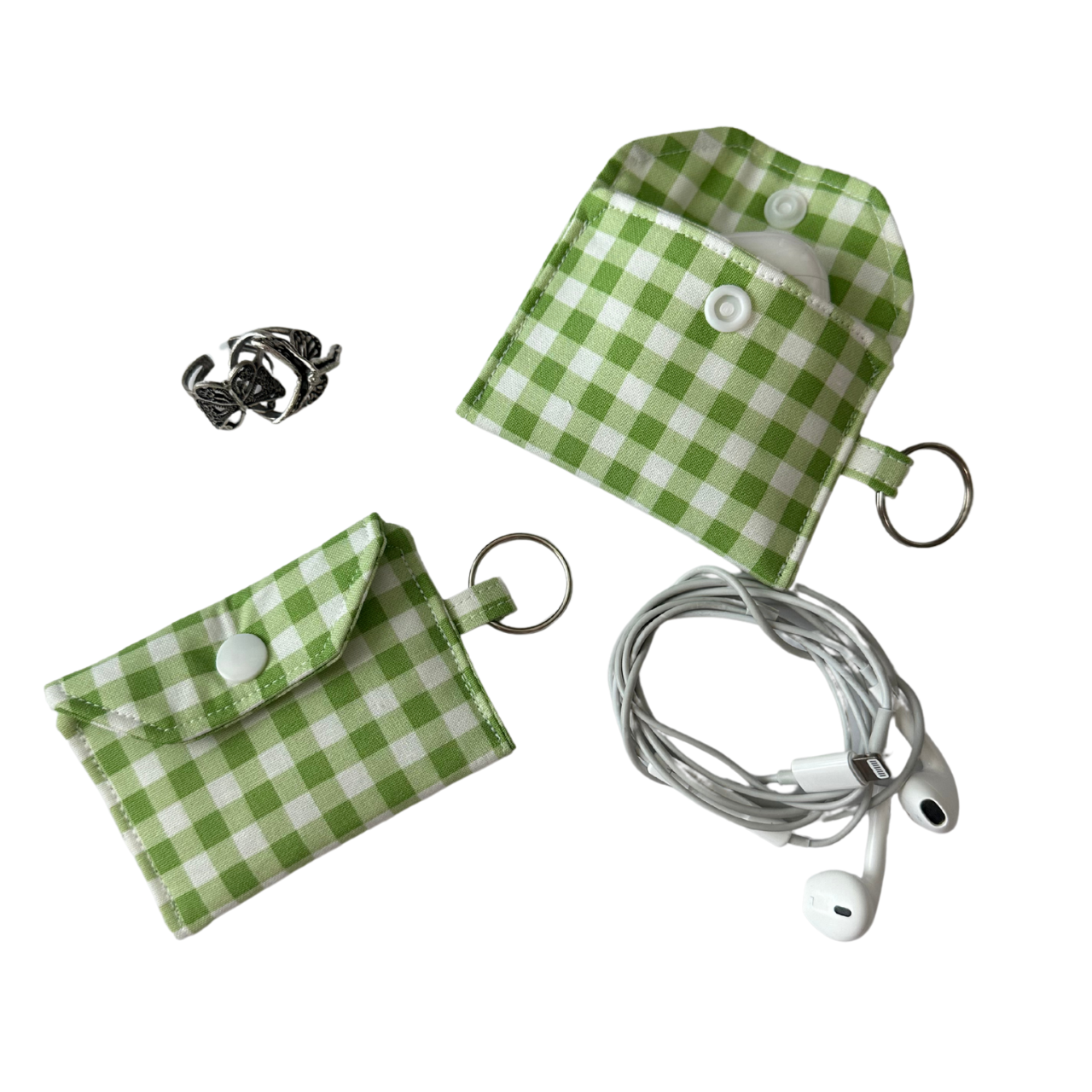 Mini Pouch Keychain (Green Picnic)