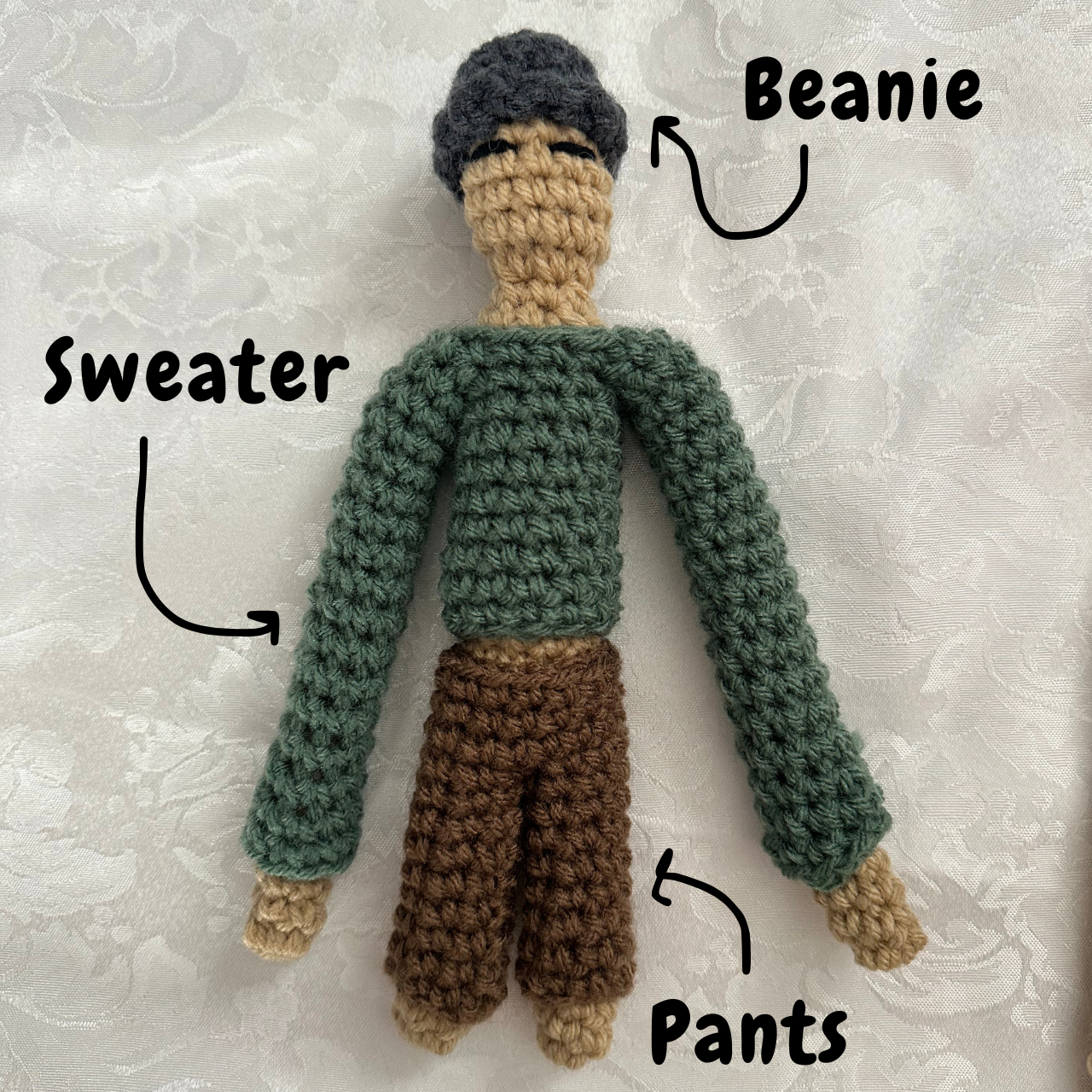 NO SEW DOLL with 6 Accessories Crochet Pattern