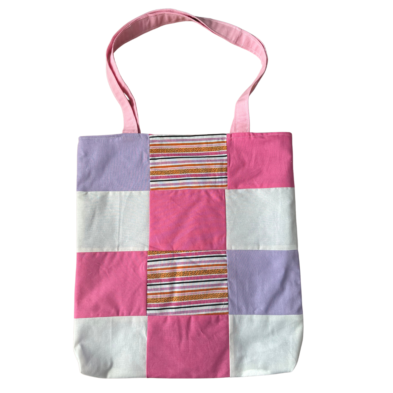 Pink Patchwork Tote Bag