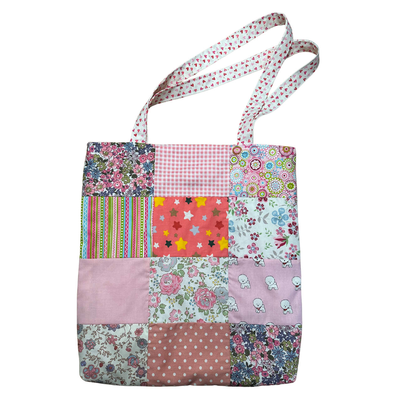 Pink Patchwork Tote Bag