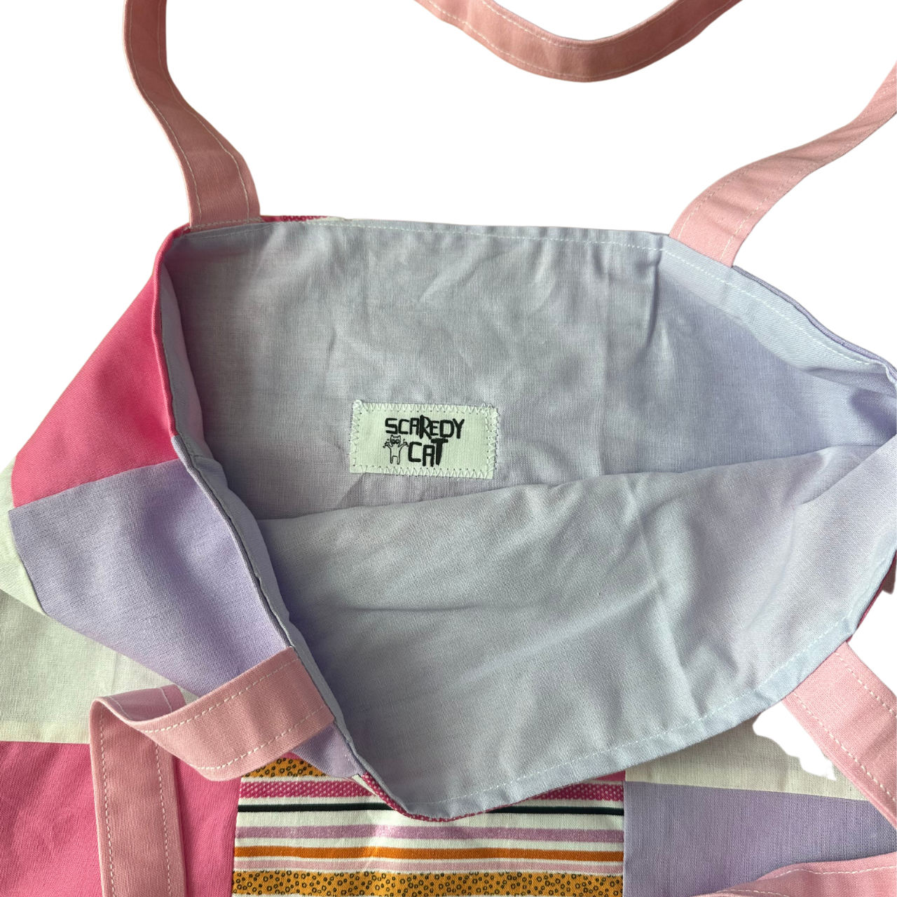Pink Patchwork Tote Bag