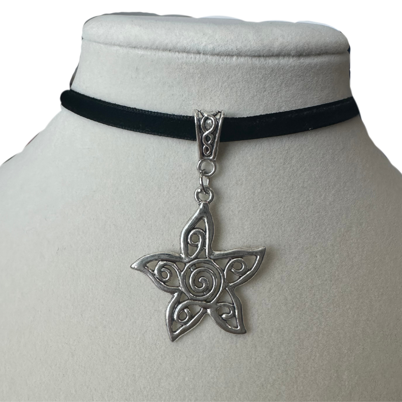 Swirly Star Velvet Choker