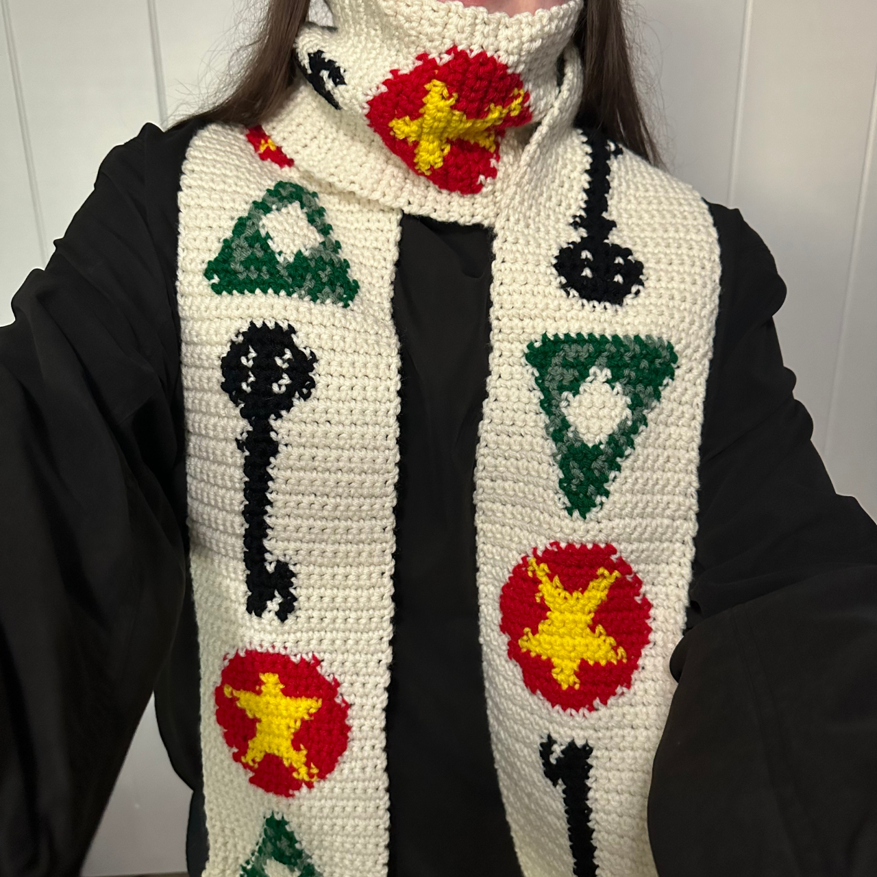 Coraline Inspired Scarf Crochet Pattern