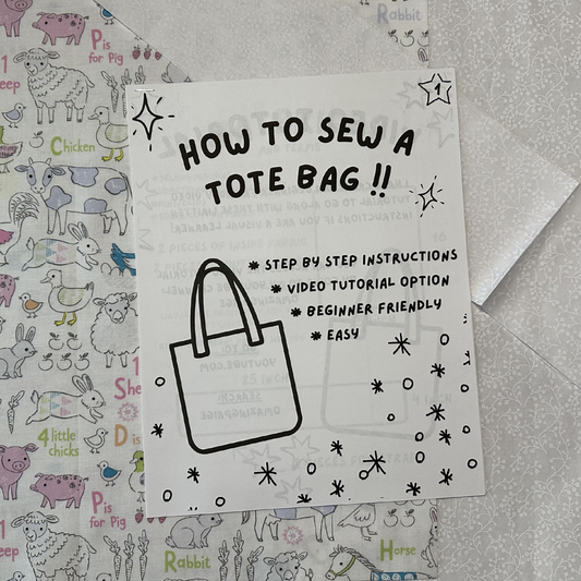 Baby Animal Basic Tote Bag Sewing Kit