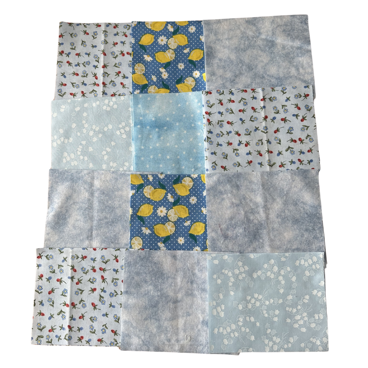 Baby Blue Patchwork Tote Bag Sewing Kit