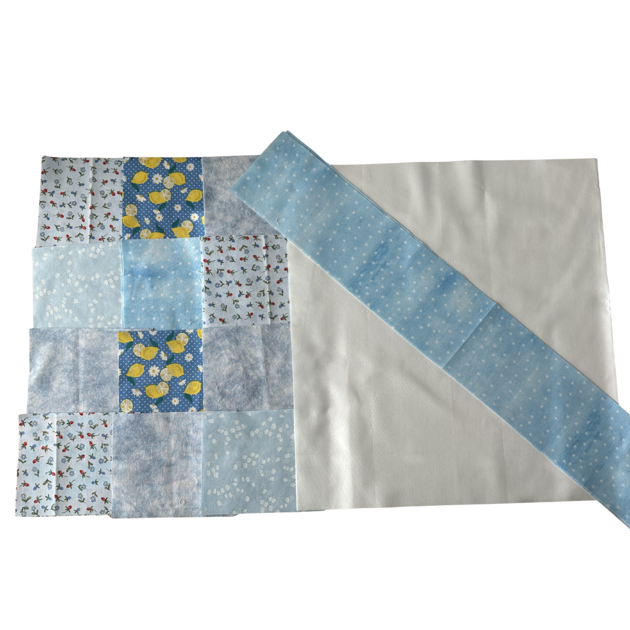 Baby Blue Patchwork Tote Bag Sewing Kit