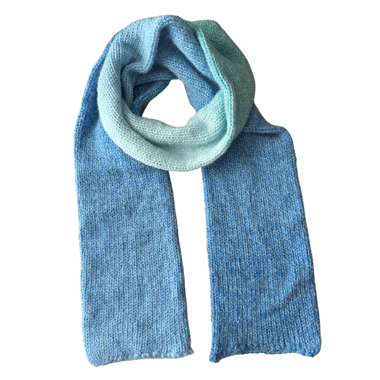 Blue Knit Scarf