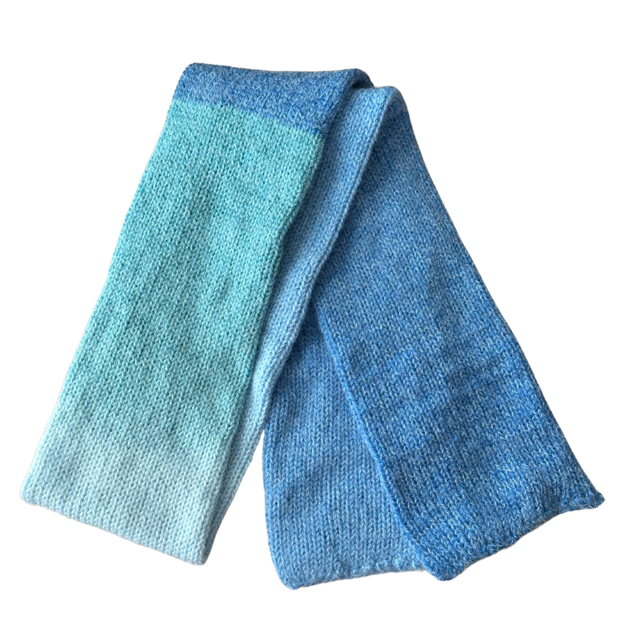 Blue Knit Scarf