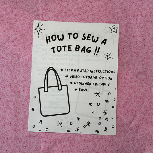 Pink Swirl Basic Tote Bag Sewing Kit