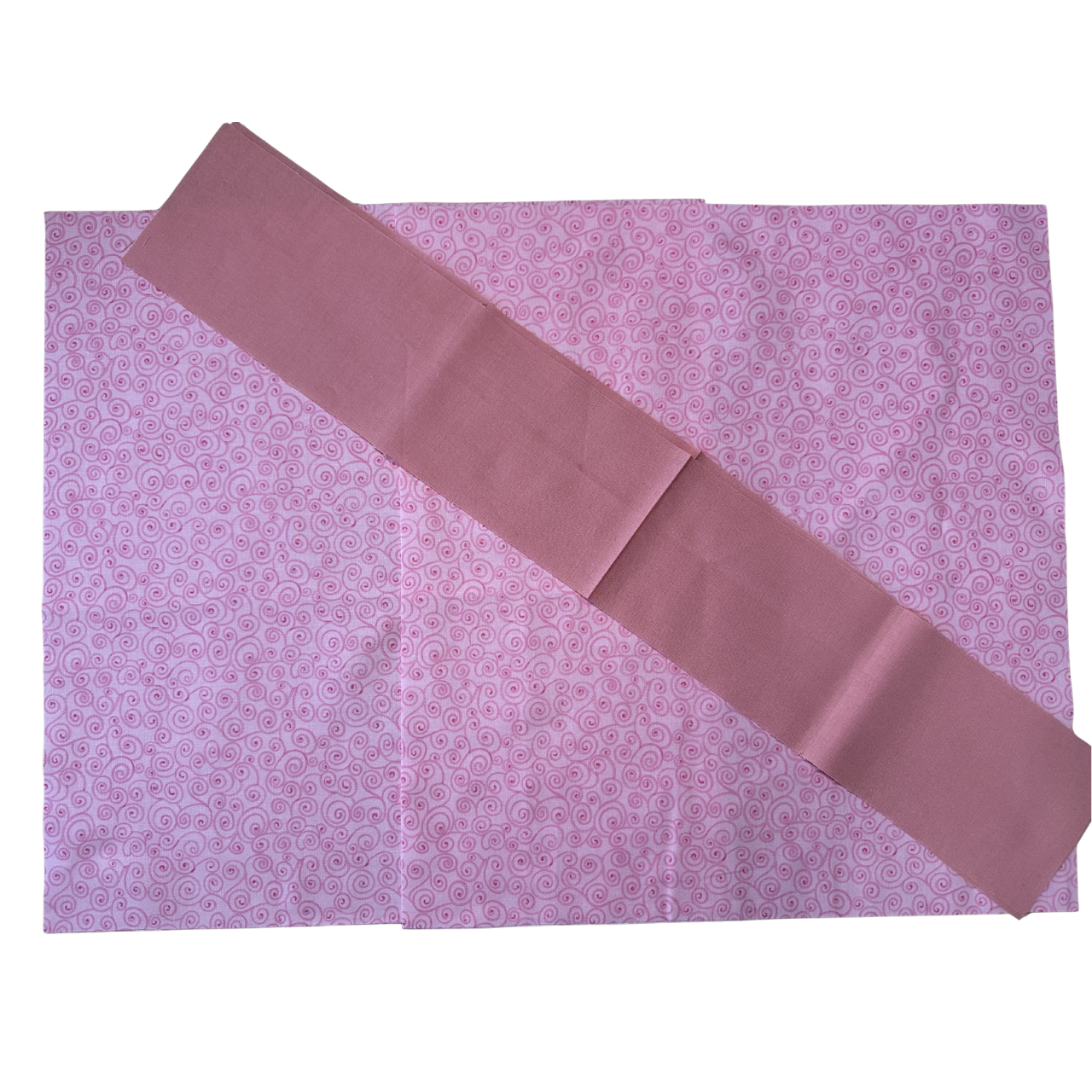 Pink Swirl/Solid Straps Basic Tote Bag Sewing Kit