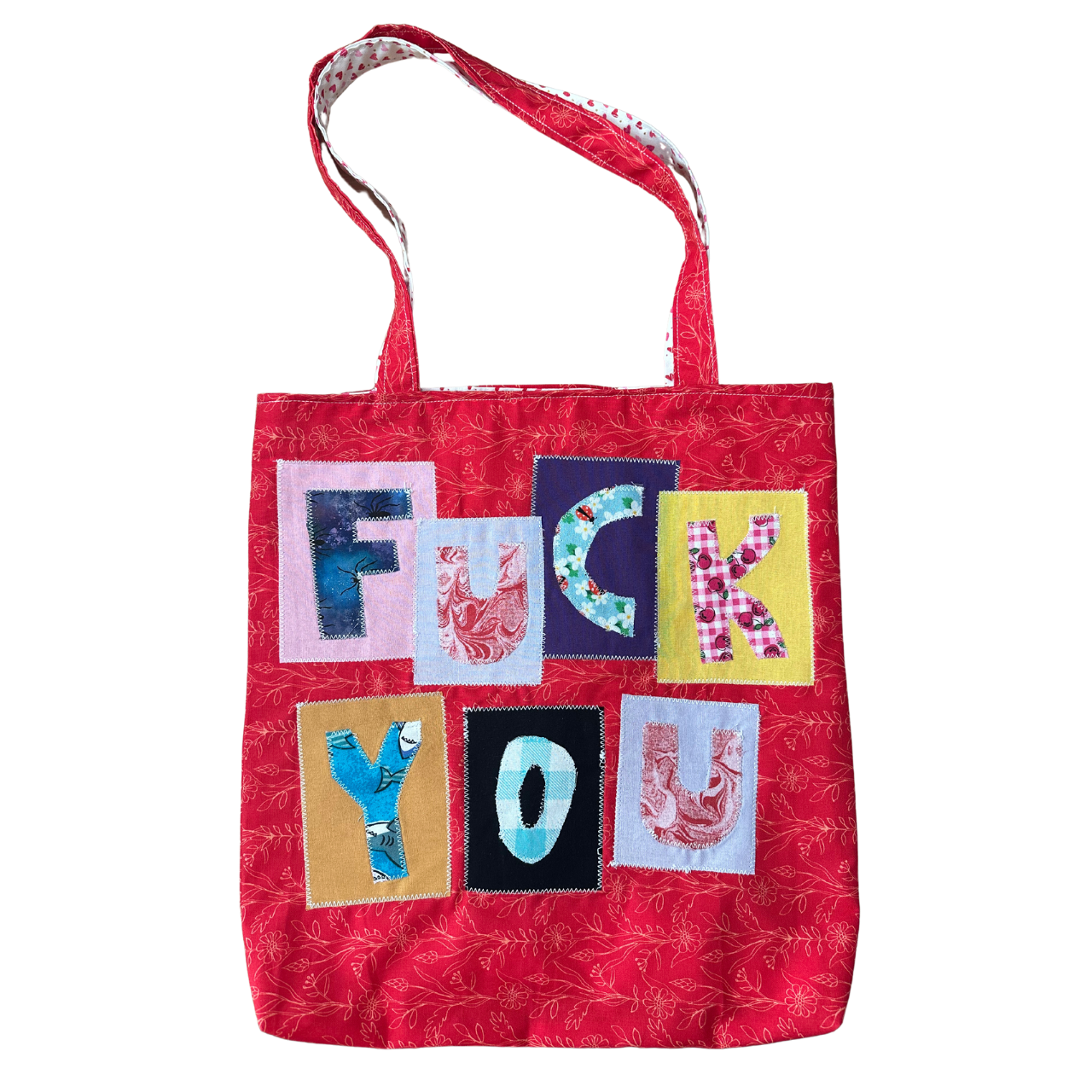 Red "Fuck You" Tote Bag