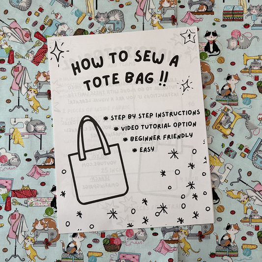 Sewing Cat Basic Tote Bag Sewing Kit