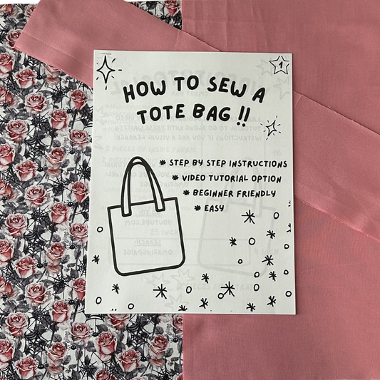 Spider Roses Basic Tote Bag Sewing Kit