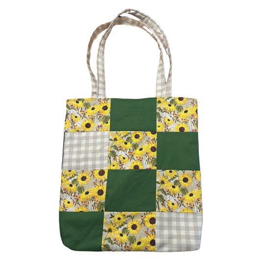 Sunflower Patchwork Tote Bag