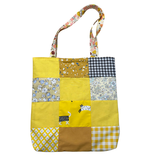 Yellow Patchwork Tote Bag